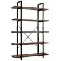 Homfa Bookshelf, 5-Tier Industrial Bookcase, Open Storage Display Shelves Organizer, Accent Furniture with Wood Grain Shelves and Metal Frame for Home Office, 47L x 13W x 70H Homfa Bookshelf, 5-Tier Industrial Bookcase, Open Storage Display Shelves Organizer, Accent Furniture with Wood Grain Shelves and Metal Frame for Home Office, 47L x 13W x 70H