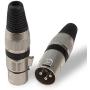 EBXYA XLR DMX Microphone Connector Metal with 3 Pins- 10 Pairs of XLR Male to Female in Black