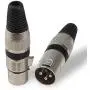 EBXYA XLR DMX Microphone Connector Metal with 3 Pins- 10 Pairs of XLR Male to Female in Black