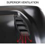 AL4X4 Compatible with The 10th Anniversary Hood Hard Rock Style Full Metal Vented Heat Reduction Hood 2007-2017 Jeep Wrangler JK JKU, Black