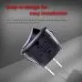 DaierTek 5pcs Circle Round Rocker Switch Wired KCD1 20mm Mini Snap Black Toggle for 12V Car Automotive 110 Volt Household 2pin ON Off SPST
