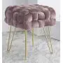 Ornavo Home Mirage Modern Contemporary Square Woven Upholstered Velvet Ottoman with Gold Metal Legs - Blush Ornavo Home Mirage Modern Contemporary Square Woven Upholstered Velvet Ottoman with Gold Metal Legs - Blush