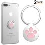 Cell Phone Ring Holder, 360° Rotation Cute Dog Cat Paw Ring Stand Finger Grip Mount Kickstand for iPhone X 8 7 7Plus 6s, Galaxy S7 S8 and More Smartphones (Pack of 2, Pink)
