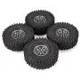 #N/V 4Pcs 1.9 Inch 120mm Rubber Tires Tire with Metal Wheel Rim Set for 1/10 Traxxas TRX-4 SCX10 RC4 D90 RC Crawler Car Part