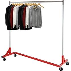 Simple Houseware Commercial Z Base Garment Rack, Red