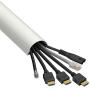 D-Line TV Cable Raceway On Wall Cord Cover - 39 Inch Large Paintable Channel to Hide and Conceal Cords, Cables, or Wires - Cable Management - 2” (W) x 1” (H), White