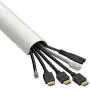 D-Line TV Cable Raceway On Wall Cord Cover - 39 Inch Large Paintable Channel to Hide and Conceal Cords, Cables, or Wires - Cable Management - 2” (W) x 1” (H), White