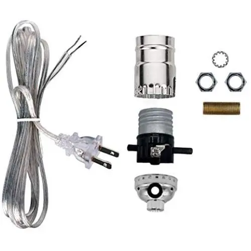 Creative Hobbies Make a Lamp or Repair Kit with Essential Hardware and Matching Cord (Silver) Creative Hobbies Make a Lamp or Repair Kit with Essential Hardware and Matching Cord (Silver)