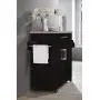 Hodedah Kitchen Island with Spice Rack, Towel Rack & Drawer, Chocolate with Grey Top Hodedah Kitchen Island with Spice Rack, Towel Rack & Drawer, Chocolate with Grey Top
