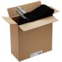 Amazon Basics Slim, Velvet, Non-Slip Clothes Suit Hangers, Black/Silver - Pack of 50