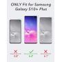 YOUMAKER Kickstand Case for Galaxy S10 Plus, Built-in Screen Protector Work with Fingerprint ID Full Body Heavy Duty Protection Shockproof Cover for Samsung Galaxy S10+ Plus 6.4 inch - Blue