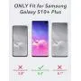 YOUMAKER Kickstand Case for Galaxy S10 Plus, Built-in Screen Protector Work with Fingerprint ID Full Body Heavy Duty Protection Shockproof Cover for Samsung Galaxy S10+ Plus 6.4 inch - Purple