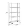 Sandusky MWS301460 Mobile Wire Shelving - 5 Tier with 2 Inch Nylon Casters, Silver