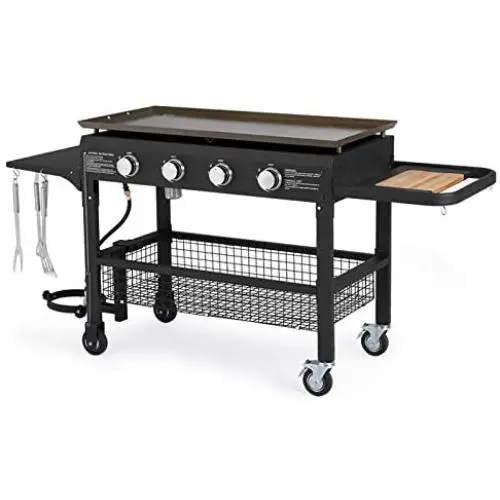 U-MAX 4-Burner Portable Propane Gas Grill 2 in 1 with steel gas griddle flat top & 741sq. Inch BBQ Grill Plate Pan, CSA Approved Outdoor Folding Barbecue Cooking Station for Home, Camping, Party U-MAX 4-Burner Portable Propane Gas Grill 2 in 1 with steel gas griddle flat top & 741sq. Inch BBQ Grill Plate Pan, CSA Approved Outdoor Folding Barbecue Cooking Station for Home, Camping, Party