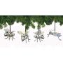 GIFTME 5 Garden Outdoor Decoration Metal Yard Art Perfect The Tree, Porch,Patio or Garden Hanging Sculptures-Set of 4,Silver