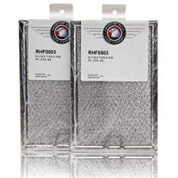 American Metal Filter for GE WB06X10359, RHF0503 Microwave Grease Filter, 5-1/16'' x 7-5/8'' x 3/32'', Pack of 2