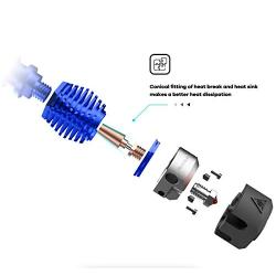 BIQU Dragon Fly Hotend 3D Printer Part Dragon Fly BMO All Metal Hotend Compatible with V6 hotend Prusa I3 MK3,MK3S,Titan Extruder BMG Extruder for Prusa I3 Creality Ender,CR10 3D Printer