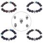 UNICRAFTALE 10pcs 5 Styles Skull Beads 1-6mm Stainless Steel Beads 16-20mm Long Skull Loose Beads Spacer Beads Antique Silver Halloween Beads for Jewelry Making DIY Bracelet Necklace