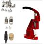 Double Cap 9mm Rivets Kit (1000 pcs) with Hand Press Machine, Dies and Hole Punch. Leather Rivets Single Round Cap Metal Stud Fasteners for Bag Belt Wallet Jeans