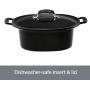 All-Clad SD700450 Programmable Oval-Shaped Slow Cooker with Black Ceramic Insert and Glass Lid, 6.5-Quart, Silver