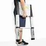 Ohuhu 12.5 FT Aluminum Telescoping Ladder, One-Button Retraction Extension Ladder, Collapsible Ladder with Spring Loaded Locking Mechanism for Roof, 330 Pound Capacity Ohuhu 12.5 FT Aluminum Telescoping Ladder, One-Button Retraction Extension Ladder, Collapsible Ladder with Spring Loaded Locking Mechanism for Roof, 330 Pound Capacity