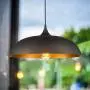 Emliviar Industrial Pendant Lighting, 17'' Vintage Farmhouse Metal Hanging Light Fixture, Oil Rubbed Bronze, 1901L ORB