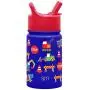 Simple Modern Kids Insulated Water Bottle Cup with Straw Stainless Steel Flask Metal Thermos for Toddlers Boys and Girls, 10oz, Construction Simple Modern Kids Insulated Water Bottle Cup with Straw Stainless Steel Flask Metal Thermos for Toddlers Boys and Girls, 10oz, Construction