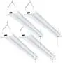 Sunco Lighting 4 Pack LED Utility Shop Light, 4 FT, Linkable Integrated Fixture, 40W=260W, 5000K Daylight, 4500 LM, Clear Lens, Surface/Suspension Mount, Pull Chain, Garage - ETL, Energy Star Sunco Lighting 4 Pack LED Utility Shop Light, 4 FT, Linkable Integrated Fixture, 40W=260W, 5000K Daylight, 4500 LM, Clear Lens, Surface/Suspension Mount, Pull Chain, Garage - ETL, Energy Star