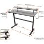 Stand Steady Tranzendesk 55 in Standing Desk with Clamp On Shelf | Crank Height Adjustable Stand Up Workstation with Attachable Monitor Riser | Holds 3 Monitors & Adds Desk Space (55 in/Black)