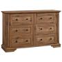 Sauder New Grange Dresser, L: 55.75'' x W: 17.09'' x H: 35.75'', Vintage Oak