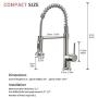 GIMILI Kitchen Faucet with Pull Down Sprayer Commercial Single Handle Lever Spring Kitchen Sink Faucet Brushed Nickel
