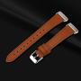 Genuine Leather Bands Compatible for Fitbit Charge 4 / Charge 3 / Charge 3 SE Bands, Classic Replacement Accessories Strap Genuine Leather Wristbands Metal Women Men Small Large Brown