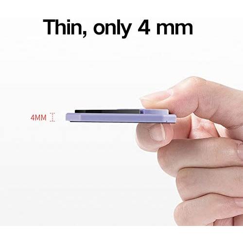 ZIYE Detachable Universal Phone Ring Holder Finger Kickstand, 360° Rotation Metal Ring Grip Holder for Magnetic Car Mount Compatible with All Smartphone (Lavender)