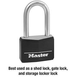 Master Lock 141DLF Covered Aluminum Padlock with Key, Black