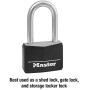 Master Lock 141DLF Covered Aluminum Padlock with Key, Black