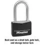 Master Lock 141DLF Covered Aluminum Padlock with Key, Black Master Lock 141DLF Covered Aluminum Padlock with Key, Black