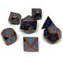 Dark Alpha Metal Polyhedral D&D Dice Set for RPGs