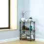 SRIWATANA 3-Shelf Shelving Storage Unit, Metal Storage Shelves Rack, Vintage Bookshelf for Living Room, Bedroom, Kitchen, Dark Walnut SRIWATANA 3-Shelf Shelving Storage Unit, Metal Storage Shelves Rack, Vintage Bookshelf for Living Room, Bedroom, Kitchen, Dark Walnut