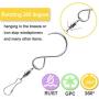 10 Pack Swivel Hooks Clips Smooth Spinning for Hanging Wind Spinners Wind Chimes Crystal Twisters Party Supply Rotating Display S Hooks