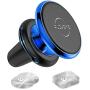 FLOVEME Magnetic Phone Car Mount Holder - Car Air Vent Magnet Cell Phone Holder for Car Strong N52 Magnetic Car Phone Mount with 4 Pcs Metal Plate Compatible with iPhone 12 Pro 11 Samsung Google LG