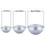 Caydo 12 Pieces 3 Sizes 4cm/ 5cm/ 6cm DIY Metal Bath Bomb Mold 6 Set for Crafting Your Own Fizzles