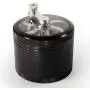 MasterGrind Mill 4 Piece Herb Grinder - Crank Handle Pollen Catcher - Large 2.5 Inch Black Aluminum MasterGrind Mill 4 Piece Herb Grinder - Crank Handle Pollen Catcher - Large 2.5 Inch Black Aluminum