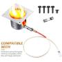 Mudder Fire Burn Pot and Hot Rod Ignitor Kit Replacement Parts for Pit and Traeger Pellet Grill Plus Screws and Fuse