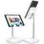 Cell Phone Stand,Angle Height Adjustable LISEN Cell Phone Stand for Desk,Thick Case Friendly Phone Holder Stand for Desk, Compatible with All Mobile Phones-White