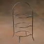 Creative Home Iron Works 3-Tier Metal Dinner Plate Rack Party Food Server, 20'' H, Black