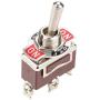 ESUPPORT Silver Contact Heavy Duty 20A 125V 15A 250V SPST 3 Terminal Pin (ON)-OFF-(ON) Momentary Rocker Toggle Switch Metal Bat Pack of 5