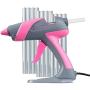 Chandler Tool Hot Glue Gun - 60 Watt Full Size Heavy Duty High Temp Industrial Hot Melt Glue Gun Kit with 12 Pcs Glue Sticks & Patented “Stand-Up” Base Stand, for Arts & Crafts, DIY & More (Pink)