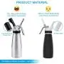 ZOEMO Profesional Whipped Cream Dispenser - Ugraded Full Metal Cream Whipper Canister, w/Durable Metal Body & Head with 3 Stainless Steel Decorating Tips (Professional Silver 500 ML) ZOEMO Profesional Whipped Cream Dispenser - Ugraded Full Metal Cream Whipper Canister, w/Durable Metal Body & Head with 3 Stainless Steel Decorating Tips (Professional Silver 500 ML)
