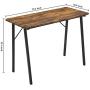 Writing Computer Desk Modern Simple Study Table Kids Desk Small Industrial Home Office Wood Work Desk with Metal Legs Tiny Desk for Bedroom, 39.4 x 18.9 x 29.1 inch Vintage Brown