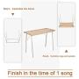 Writing Computer Desk Modern Simple Study Table Kids Desk Small Industrial ps5 Gaming Table Home Office Wood Work Desk with Metal Legs Tiny Desk for Bedroom, 39.4 x 18.9 x 29.1 inch Oak White